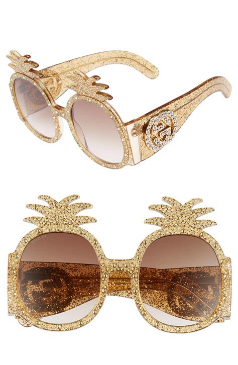 gucci silver pineapple|Gucci pineapple sunglasses.